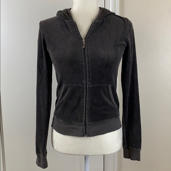 Juicy Couture Jackets & Blazers - Vintage Juicy Couture butterfly logo velour hoodie